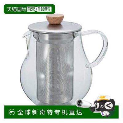 【日本直邮】HARIO哈里欧茶壶耐热玻璃带不锈钢过滤网茶水分离