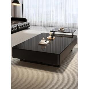 意式茶几客厅家用2025轻奢高级感小户型实木茶几电视柜组合茶几桌