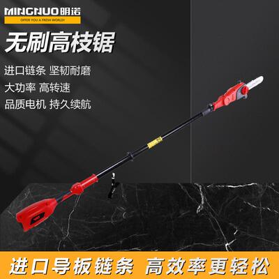 40V锂电高枝锯YT4389伸缩加长杆园林空修剪树枝链条锯