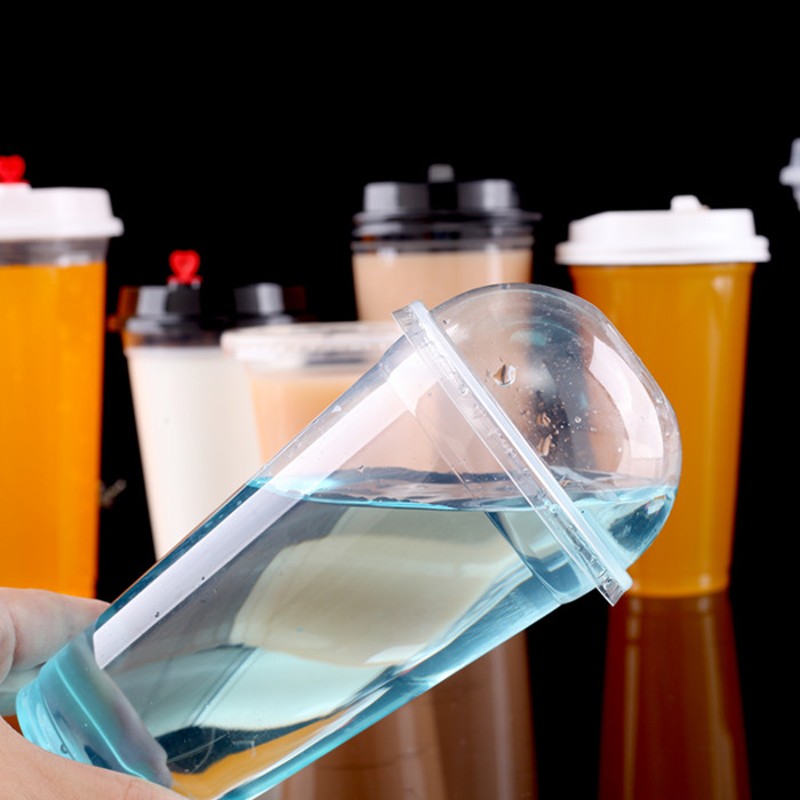 90口径370/420/500/520/550/600/660700塑料光杯一次加厚奶茶杯