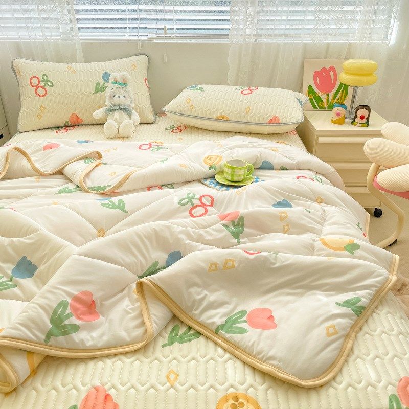 新乳胶凉席夏被四件套夏季t冰丝席夏凉被空调被可机洗床垫软垫家,床上用品,乳胶席,淘宝优惠券,粉丝福利购,淘宝优惠卷