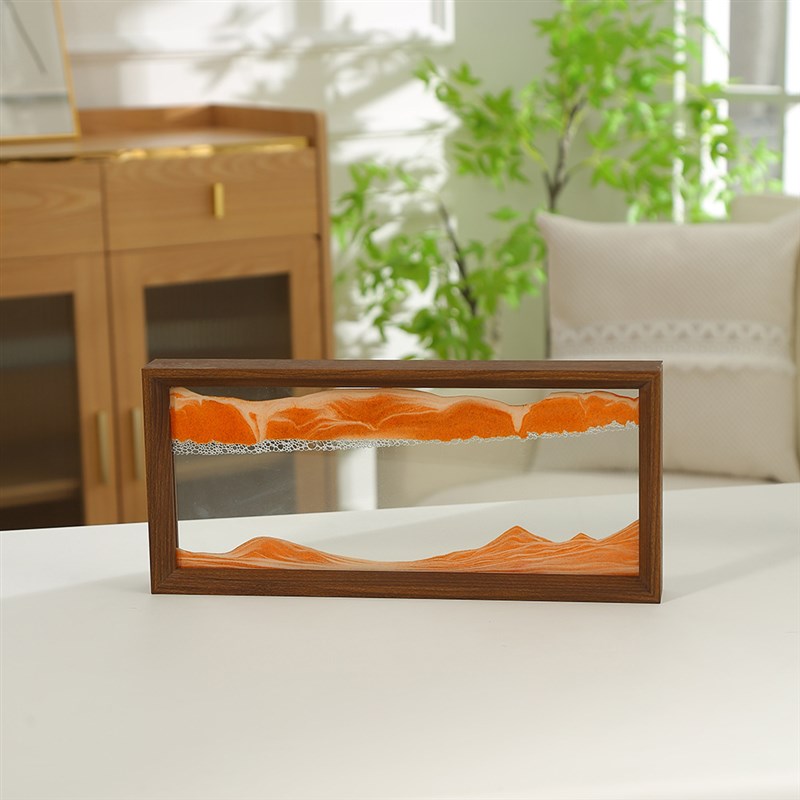 新款流沙画摆件新房m装饰流沙相框办公室摆件解压沙漏艺术工艺品图片