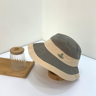 防晒帽大檐帽f女日本太后土星布帽夏季透气水洗棉布渔夫帽子