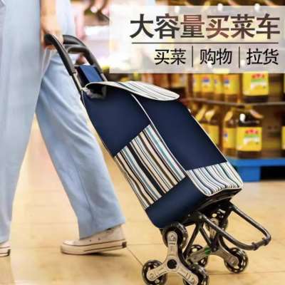 超市购物袋老人买菜车家用迷你小拉车两用可折叠拖轮包带