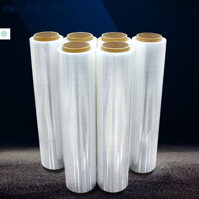 透明PE机用拉伸膜预拉缠s绕膜50cm宽托盘包装膜快递打 包膜大卷围