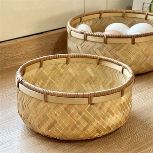 厨房好物 鸡蛋收纳篮厨房蔬菜水果鸡蛋编织收纳筐家用桌面收纳