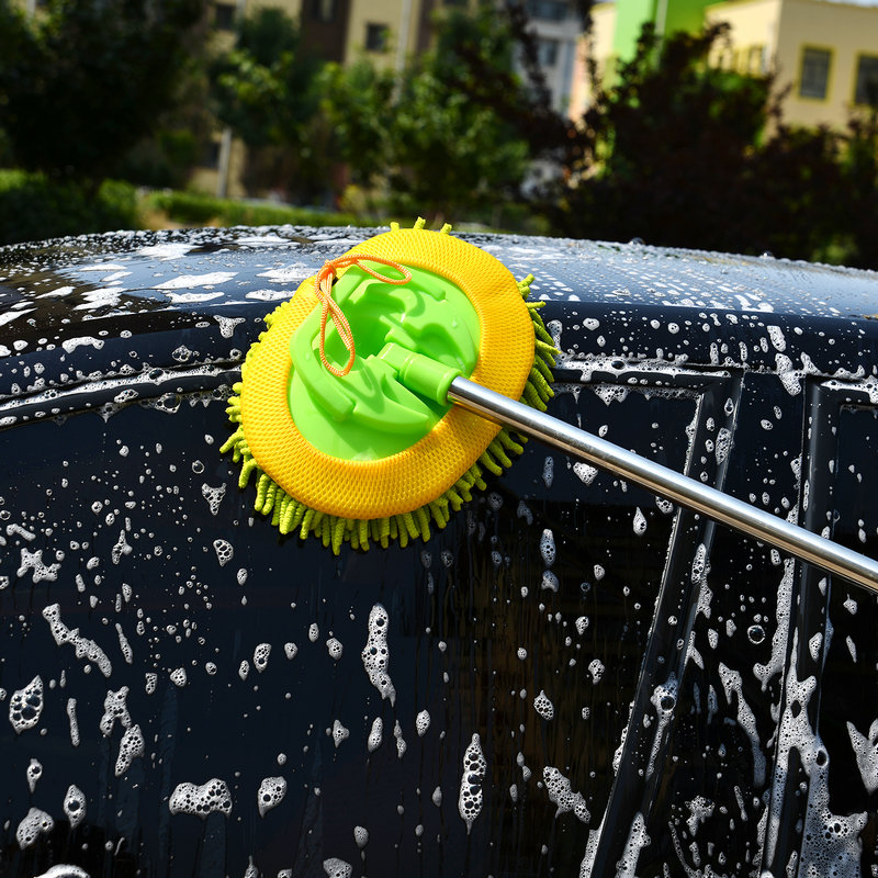 洗车拖把专用刷车刷子软毛长柄伸缩非纯棉不伤汽车用擦车冼车工具