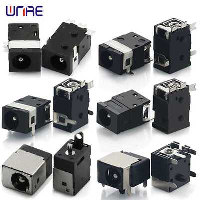 圆形小5525金属母座007b立式直插直流充电接口12v 5521DC电源插座