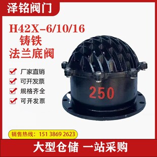 新型底阀 H42X 6法兰底阀单向阀止回阀铸铁水泵底阀DN50 100