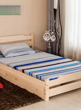 实米木床15床架双人现床经济型代简约1.8.出租房简易单人床1.012m