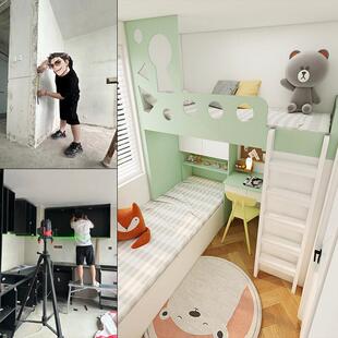 公屋香港全屋小户型榻榻米地台床定制整体儿童房上下床衣柜一体床