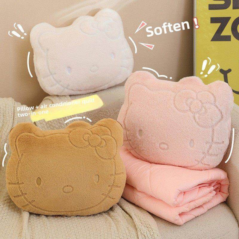 少女心可爱卡通猫咪抱枕被两用学生宿舍午睡枕头汽车靠枕午睡被子,居家布艺,抱枕被,淘宝优惠券,粉丝福利购,淘宝优惠卷