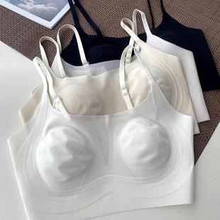 超薄软支撑兔耳杯美背文胸女大胸显小一片式 无痕内衣显瘦透气2509