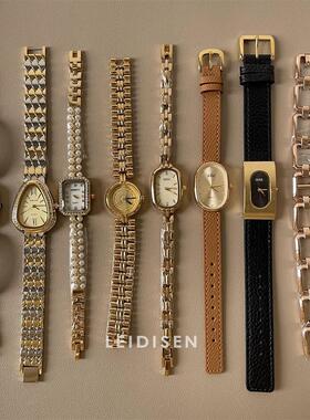 样板房衣帽间装饰品摆件女士电子时尚皮质钢带彷真手表模型新款