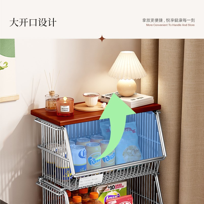 中古小推车零食置物架茶几客厅家用移动沙发边几水果饮料收纳架子