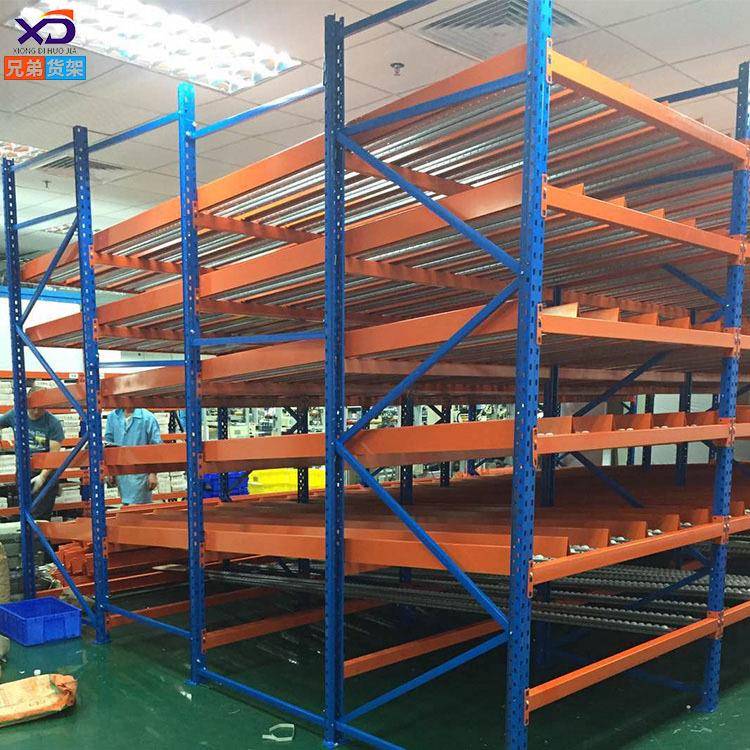 汽配专用金储属流利式货架组可485型拆装重型货架合仓滚动流利架