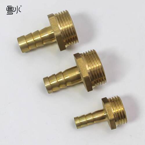 铜加厚塔 接头外牙0dn6dn08dn1015宝 六角皮管软管水管铜宝塔接水