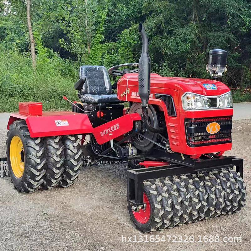 四轮牵引式484麦田压地马机镇压器小麦压实机  5式力自走麦田保墒