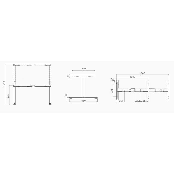 捷昌JJC35TS-RC35TS-R13R倒装三能节腿升办降桌腿 电动升架降桌框