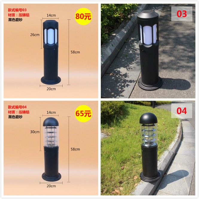 外室围墙花园别大门柱防水家用柱墅子防8028柱头灯户外水太阳能草