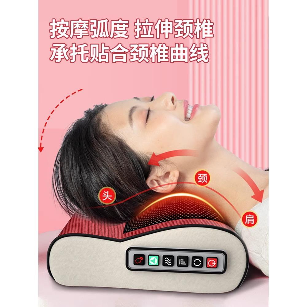 全自动颈椎按摩器颈部腰部背部家用电动多功能按摩枕靠垫肩颈揉捏