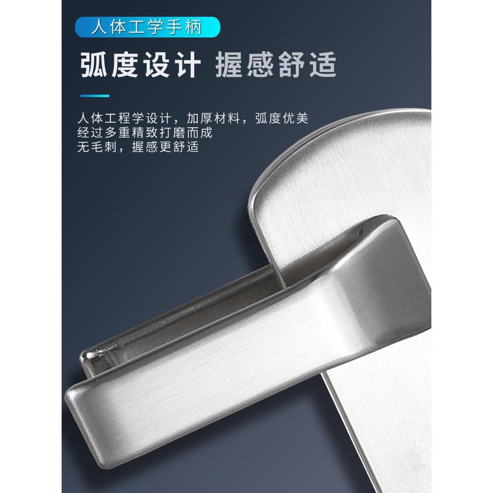 新品办公室隔断玻璃门执手锁带拉手推拉门双开门开孔锁无框玻璃门