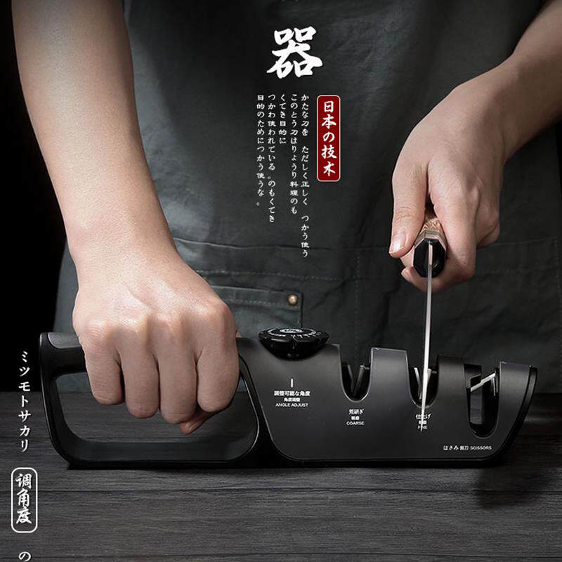 日本多功能磨刀器磨刀石快速磨刀器手动家用菜刀厨房剪刀开刃