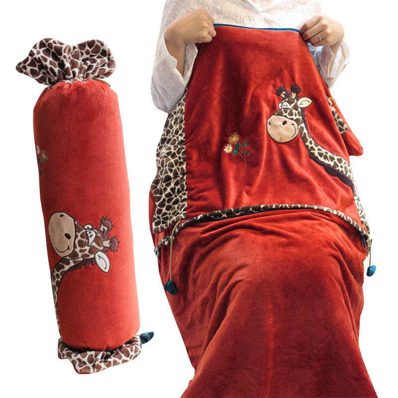 车载抱枕被子两用网红可爱折叠糖果枕头被冬季汽车用午休枕二合一