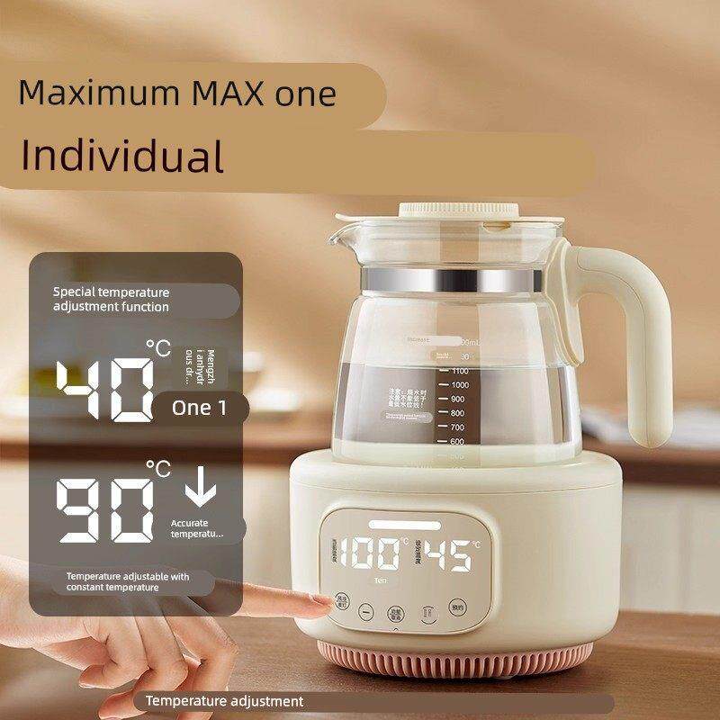 德国健康炖水一体机家用全玻璃恒温热水水壶纯玻璃母婴专用水壶