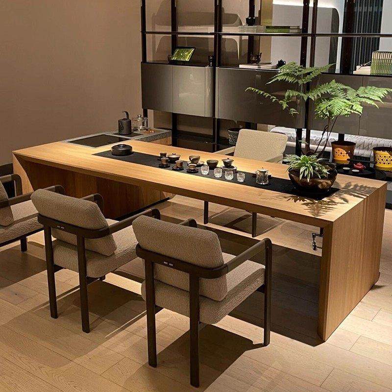 新中式客厅阳台小型烧水一体茶桌2025新款无界实木高端家用泡茶台,住宅家具,家用茶台/茶桌,淘宝优惠券,粉丝福利购,淘宝优惠卷