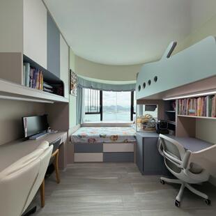 香港全屋定制衣柜公屋间房订做装修儿童房上下床客厅榻榻米小户型