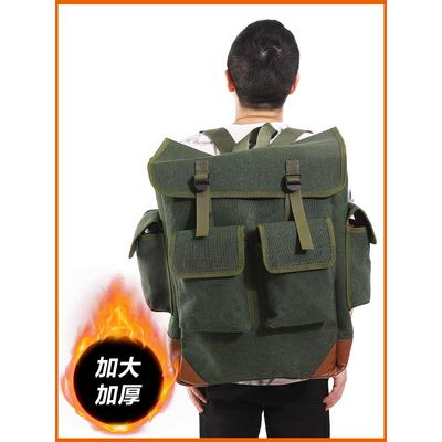 帆布双肩背包工具包男多功能结实耐用加厚耐磨大容量工地木工建筑