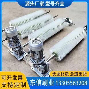 电动滚刷清扫器尼龙毛刷辊水泥煤矿砂厂输送机皮带无动力滚筒刷