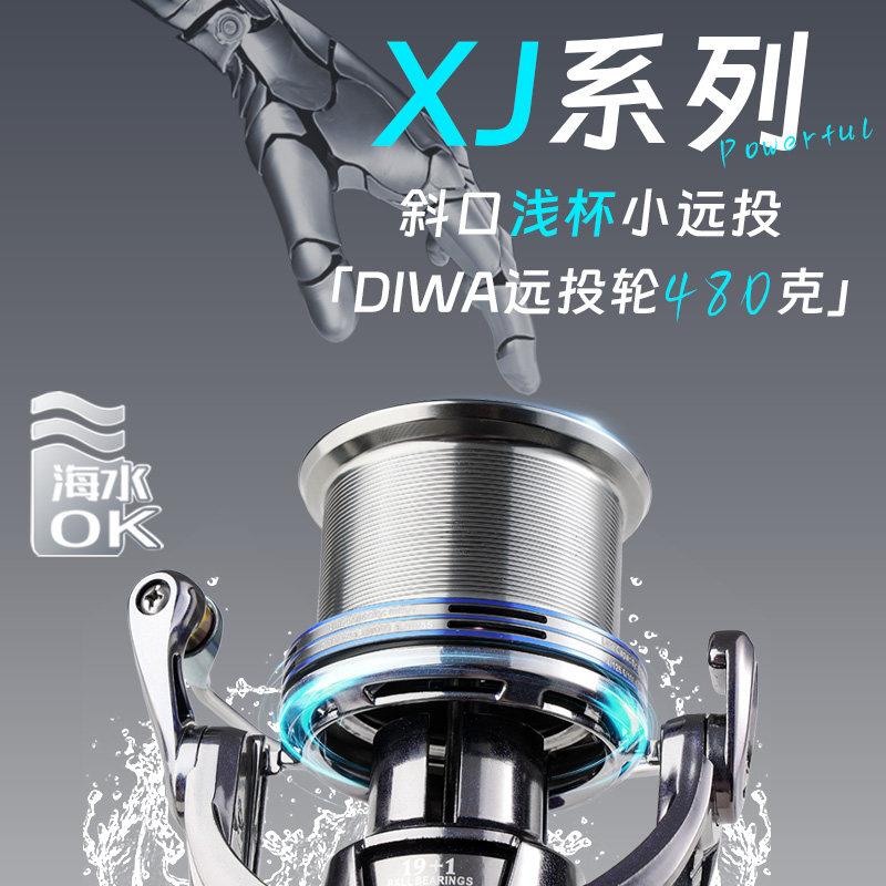 迪瓦星迹XJ纺车轮大物远投轮碳纤维无间隙7000锚鱼轮锚杆海钓渔轮
