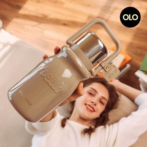 holoholo316不锈钢保温杯子高颜值女大容量吸管便携水壶2024新款