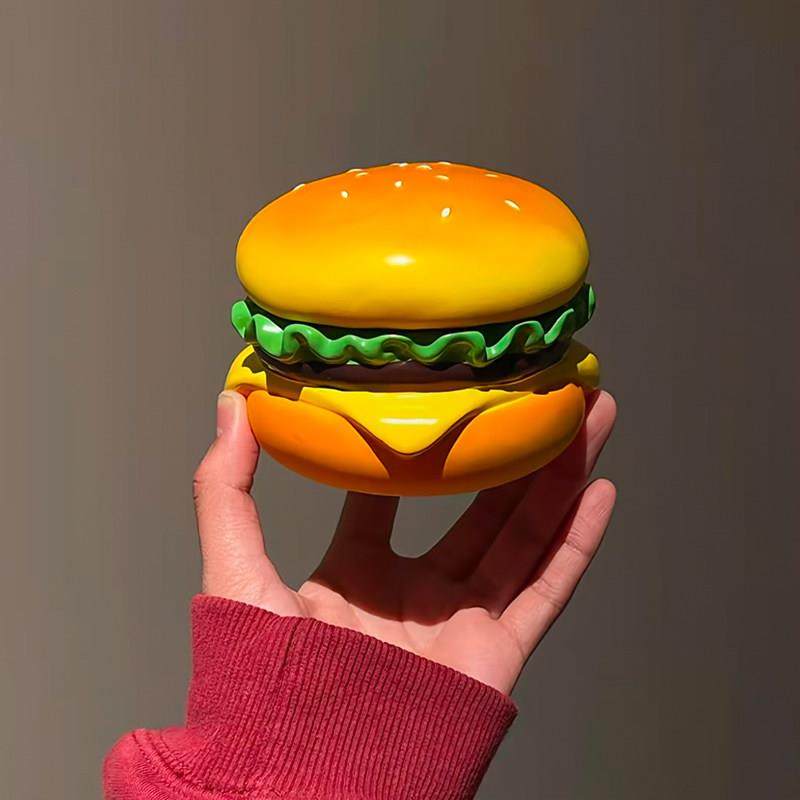 汉堡包收纳盒家用桌面珠宝杂项收纳篮与盖子发夹组织者盒创意可爱,收纳整理,桌面收纳盒,淘宝优惠券,粉丝福利购,淘宝优惠卷