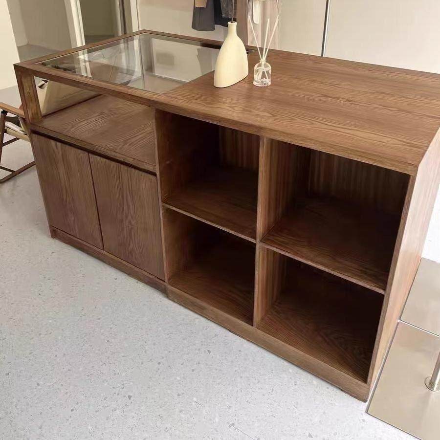 带玻璃吧台收银柜台饰品柜服装店美容院烤漆前台定制中岛柜边柜,商业/办公家具,收银台,淘宝优惠券,粉丝福利购,淘宝优惠卷