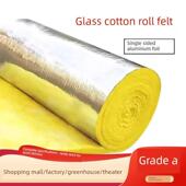 玻璃棉卷毡墙隔音吸音防火隔热钢结构板彩钢瓦屋顶温室直销