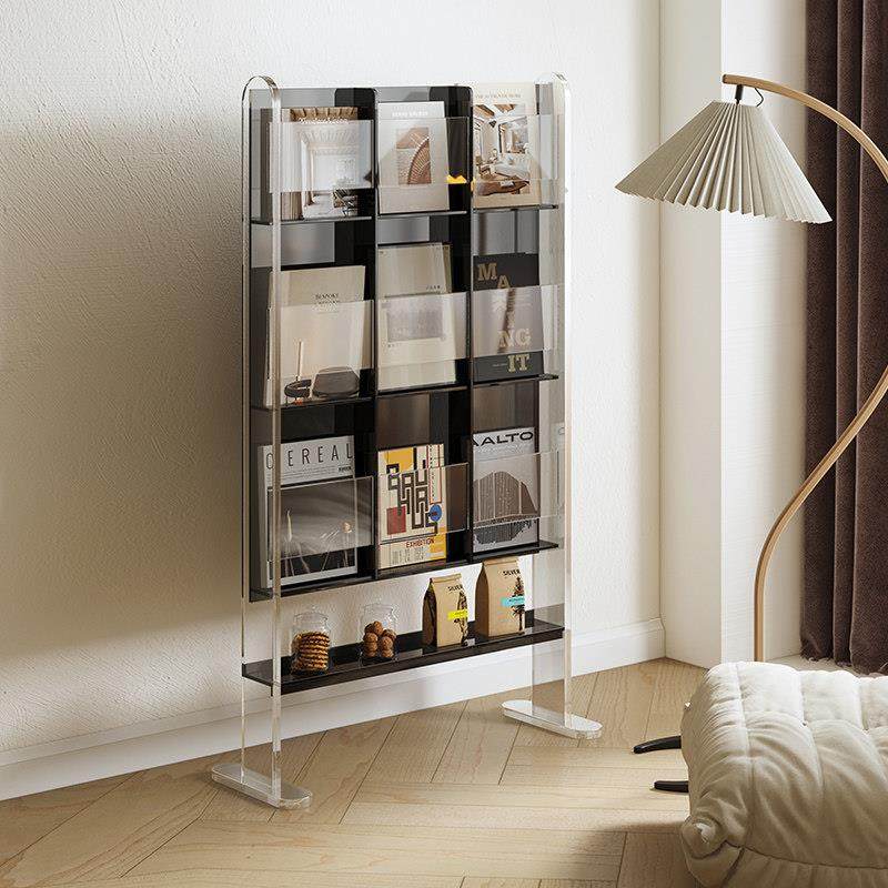 压克力落地阅读书架客厅置物架简易展示架报刊收纳轻奢杂志架cd架,住宅家具,书报架,淘宝优惠券,粉丝福利购,淘宝优惠卷