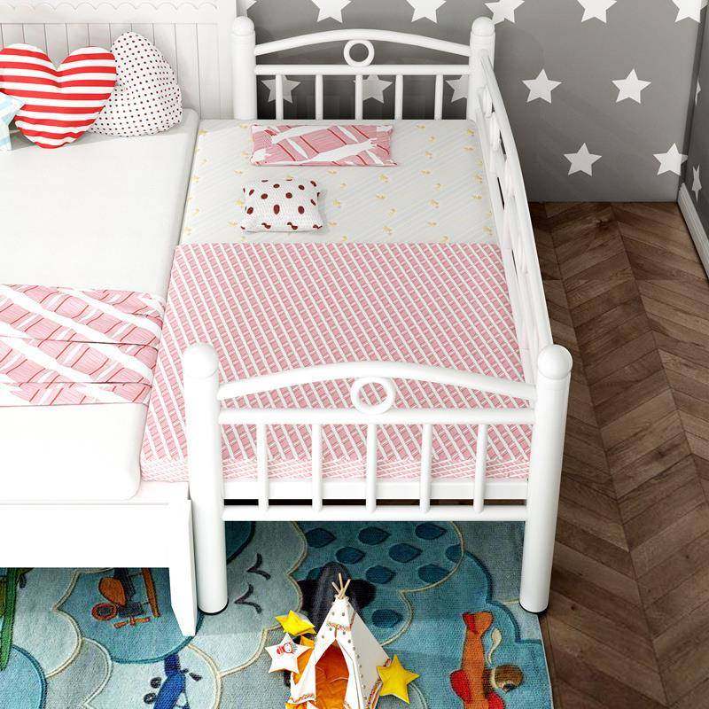 金OCO儿奥贝接床艺儿童铁床带护栏婴小床女孩公主床男拼孩单人加