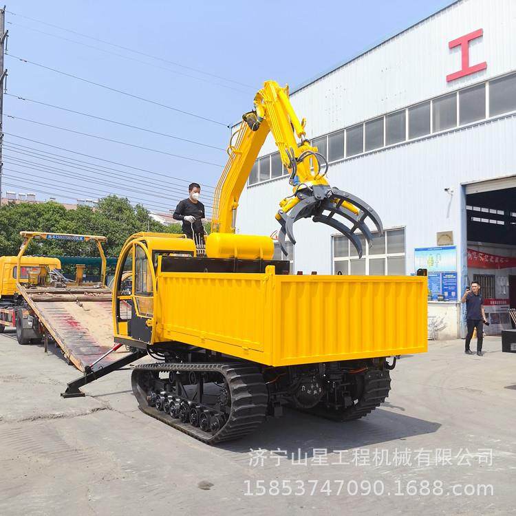 缸折叠臂履带无品牌/随车油抓形3+2大抓旋转夹器木农用全地抓树运