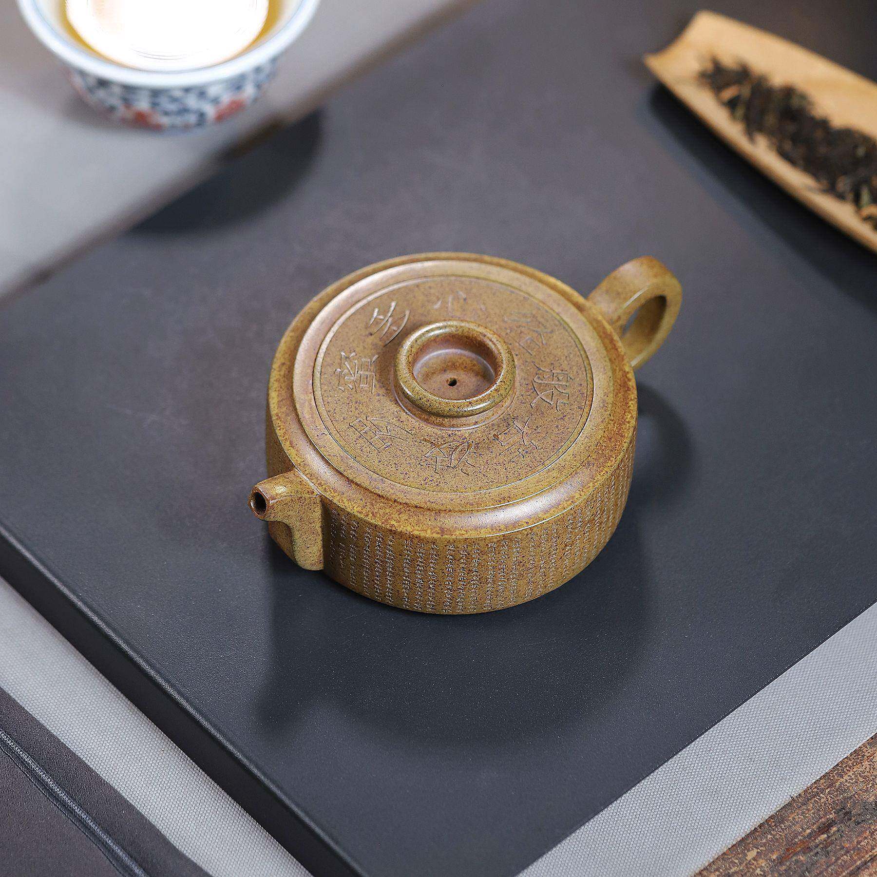 周盘特高温柴手工字画宽口茶刻烧壶兴紫砂壶CH-1678工堂直播源头