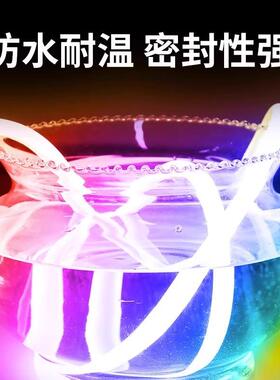 TRIC形跑马霓虹灯带流水led户外防柔性A圆形跑马七彩变色圆软灯条