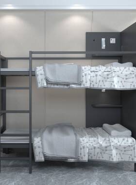 宿舍工员桌组合床成床35846人家低用床公寓铁艺床小户型高高床双