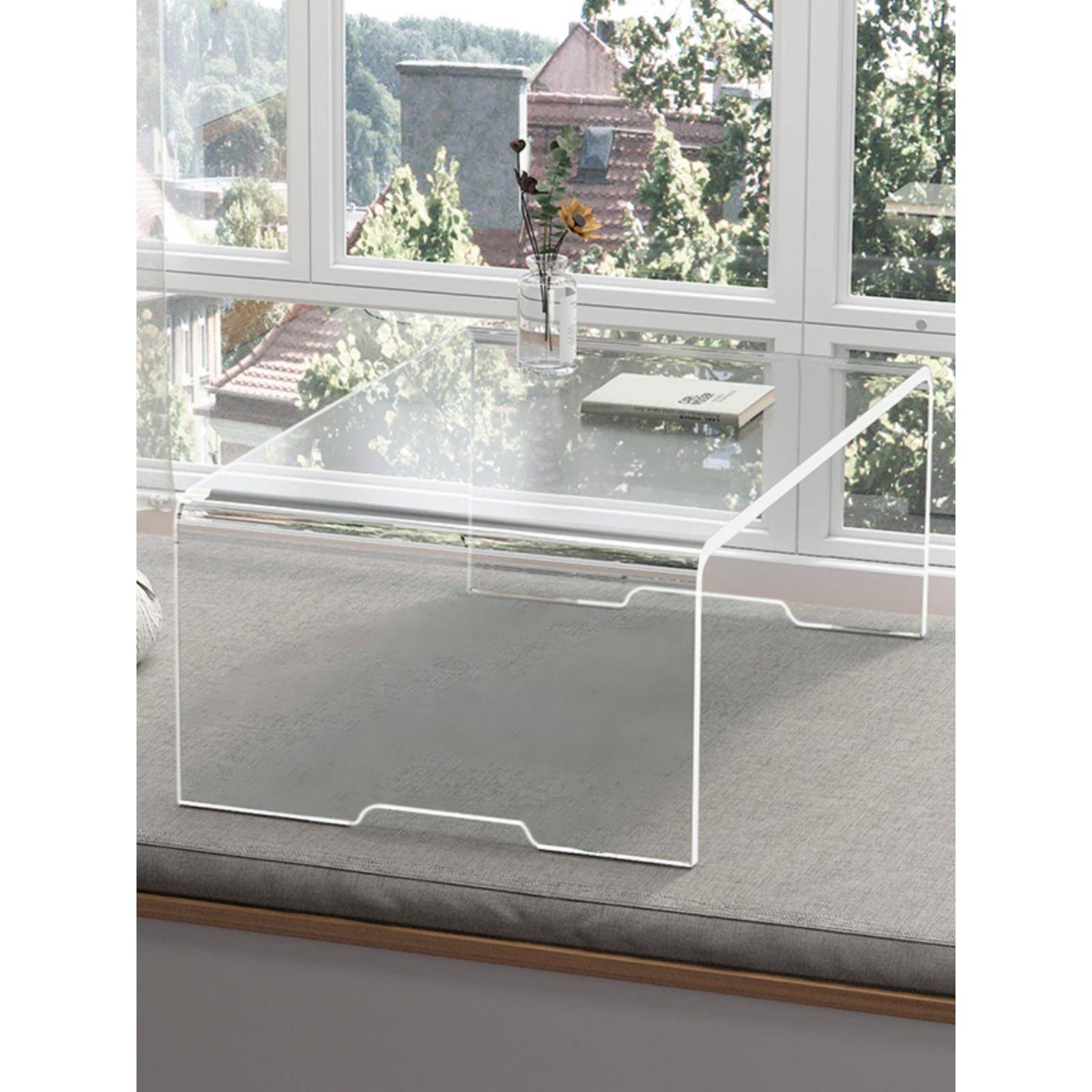 亚力书透明飘窗台小茶几简约榻榻米矮桌子电卧室坐地克桌91753611