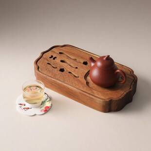 实木储水茶盘小型家用F995S9JT干公泡茶托盘茶台台人办室用茶一具