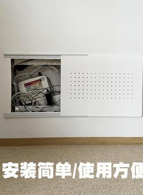 F98JHM65电表箱装多推饰画媒体薄信号箱遮挡极拉强弱电箱哑光极简