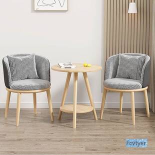 阳台闲桌椅客店厅轻奢茶桌椅组合民宿酒无品牌/洽谈网三红桌椅套