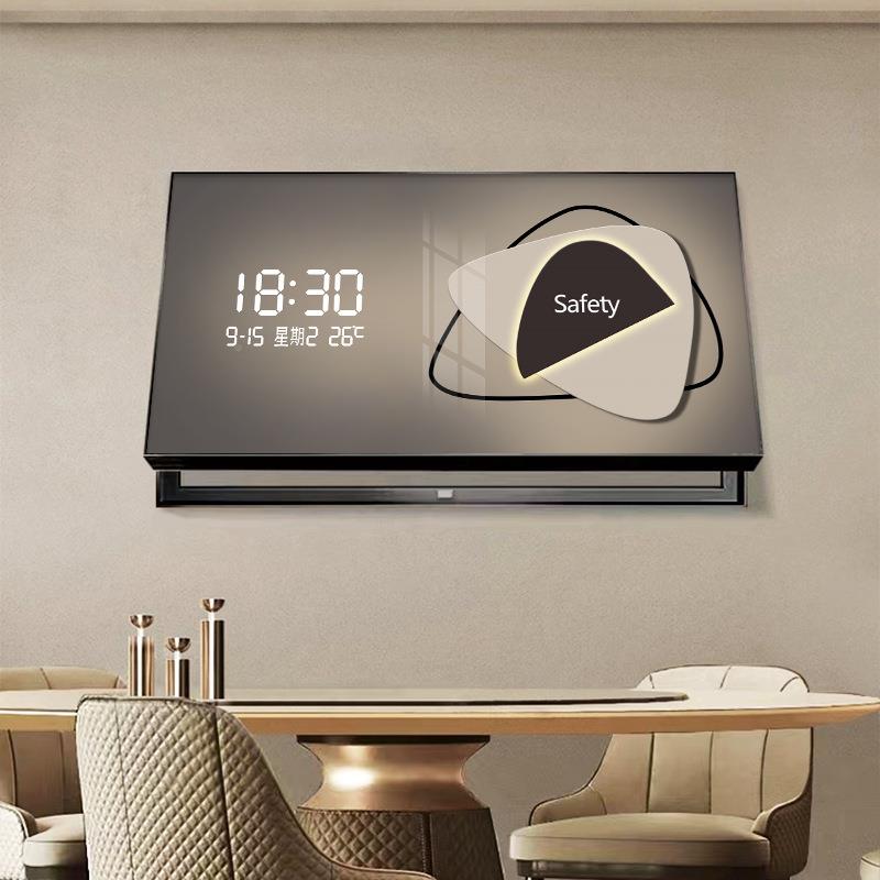 大寸电表箱源装饰画抽象几何关盒配电箱开数字电子时钟遮RTK挡尺