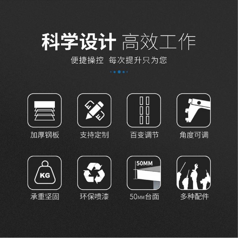 重型工作台防静电钳工台流水线不锈钢商用调整脚带轮子加厚实验车